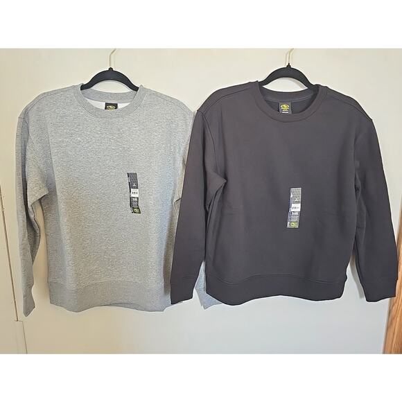 Two Athletic Works XS Crew neck Sweatshirts Black And Grey - Picture 1 of 9